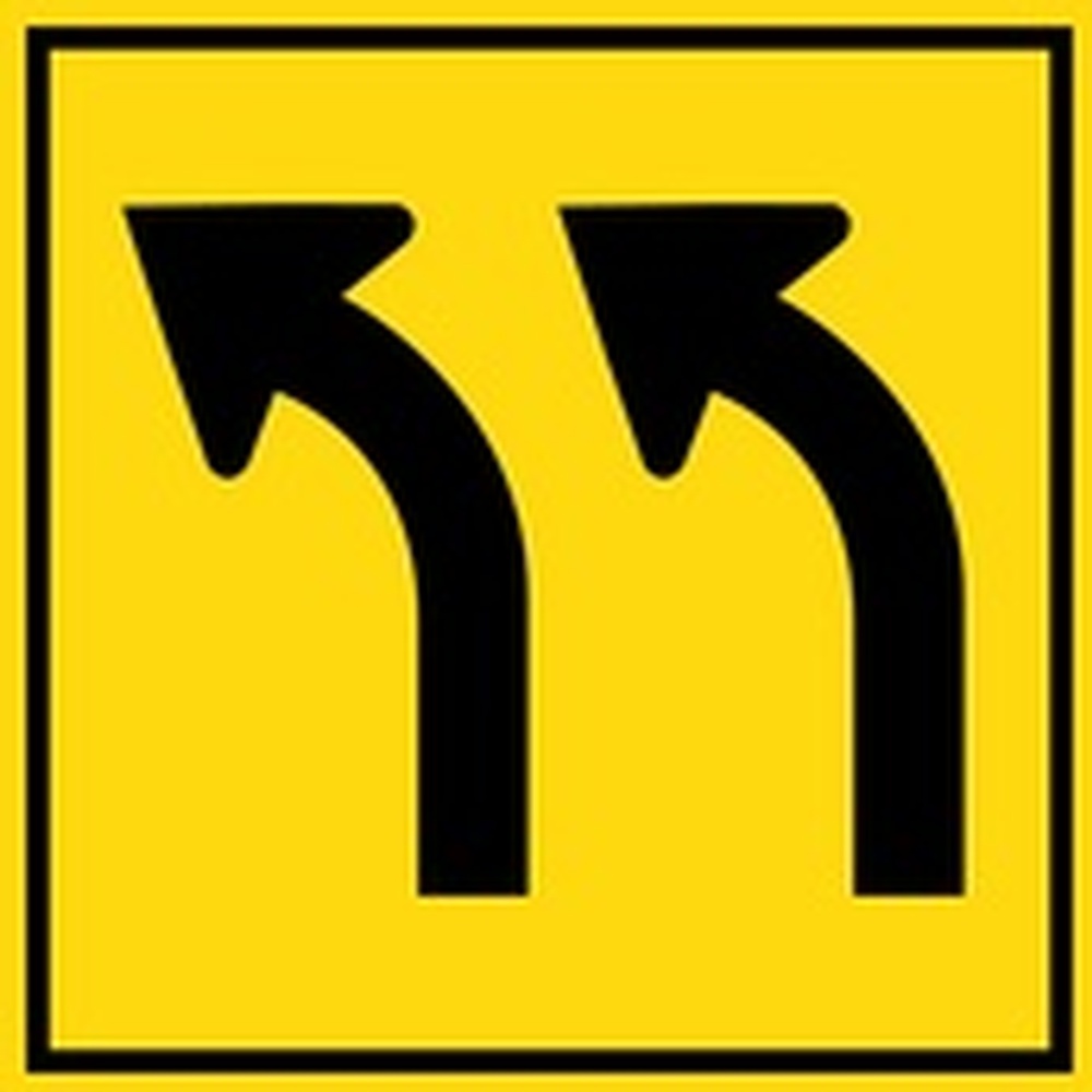 Two Way Left Turn Lane Sign